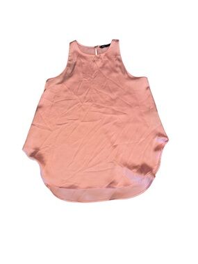 Sleeveless Satin Tank Top - Blush Pink